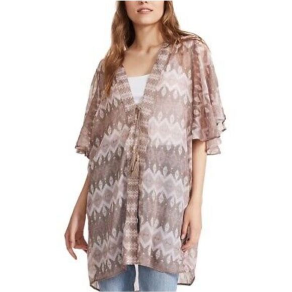 Steve Madden Kimono in Clay Boho Swim  Cover-up print NWT - Picture 1 of 6